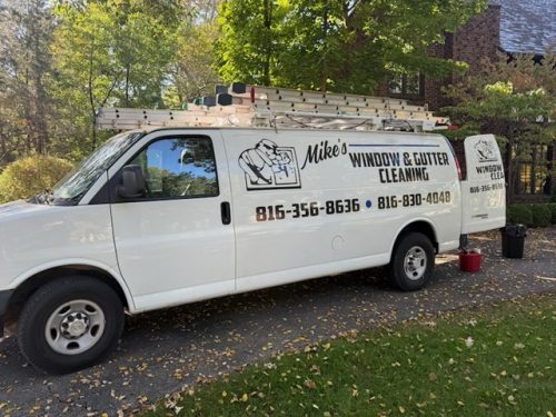 Mike's Window and Gutter Cleaning work van